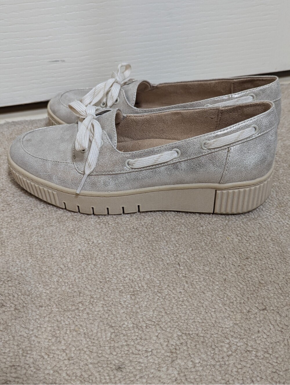 Naturalizer Soul Platform Loafer Gold Women's Shoes Size 8M Worn Twice